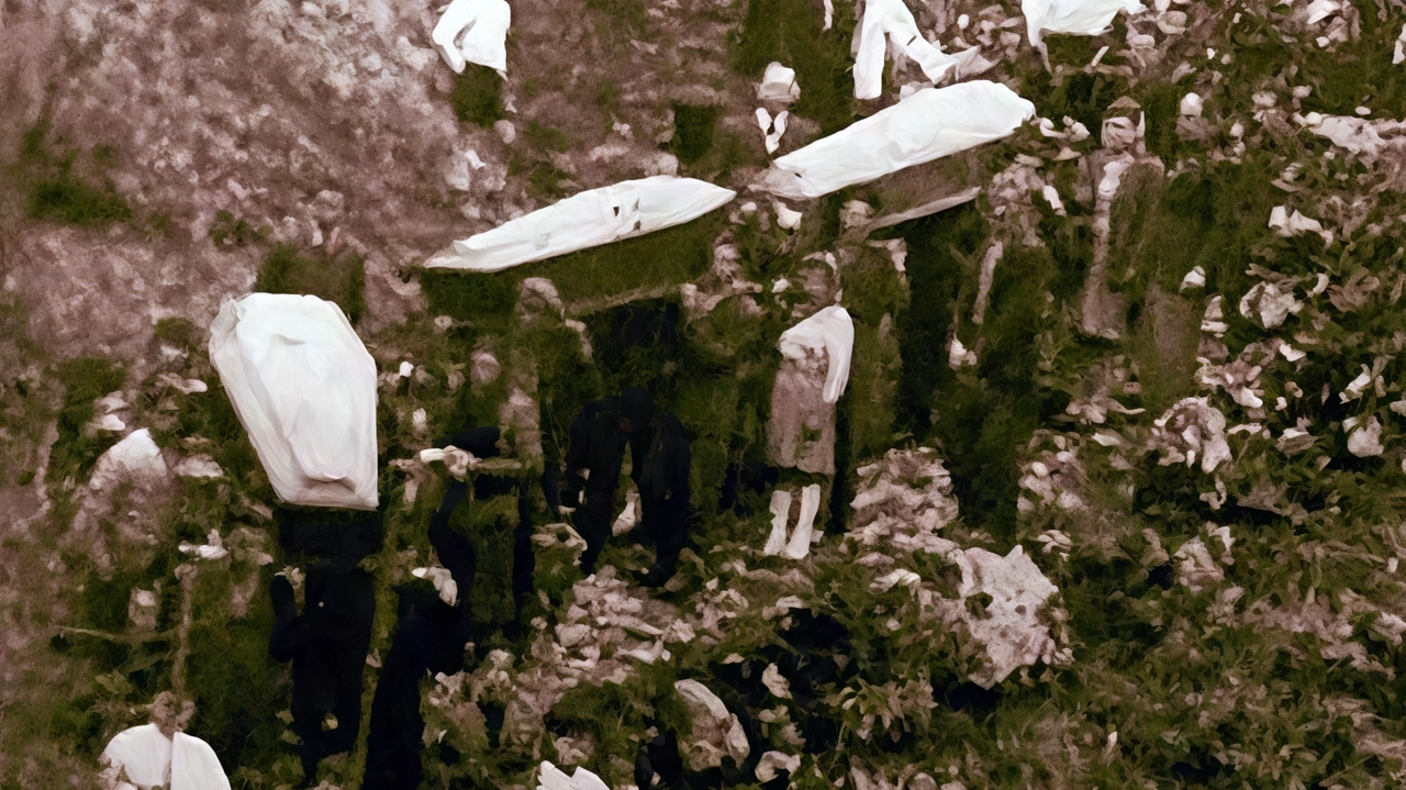 La traslazione delle salme delle vittime del massacro di Sant’Anna di Stazzema (Lucca) La traslazione delle salme delle vittime del massacro di Sant’Anna di Stazzema (Lucca)