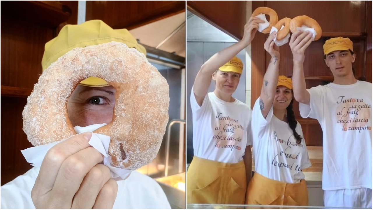 Il frate è un dolce tipico di Livorno: nelle immagini, il personale dell'antica friggitoria di via del Cardinale
