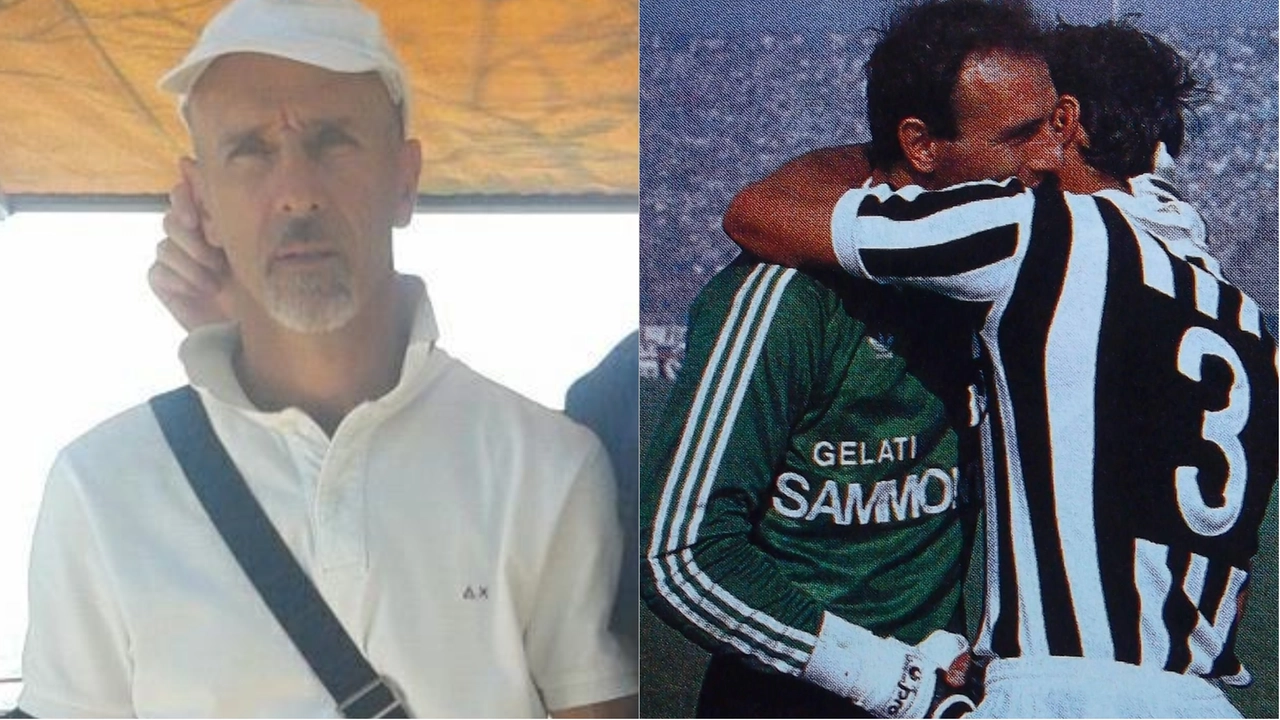 Giulio Drago in due scatti: una recente e una di quando giocava insieme allo juventino Cabrini