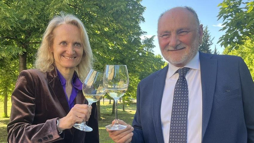 Diana Frescobaldi e Cesare Cecchi del Consorzio Vino Toscana Diana Frescobaldi e Cesare Cecchi del Consorzio Vino Toscana