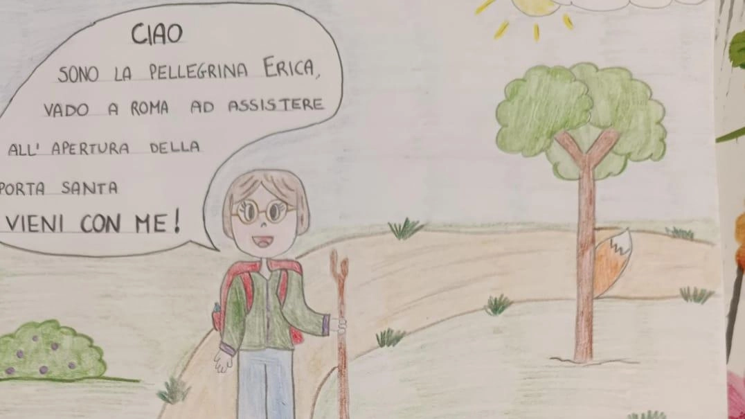 Un disegno realizzato dagli studenti