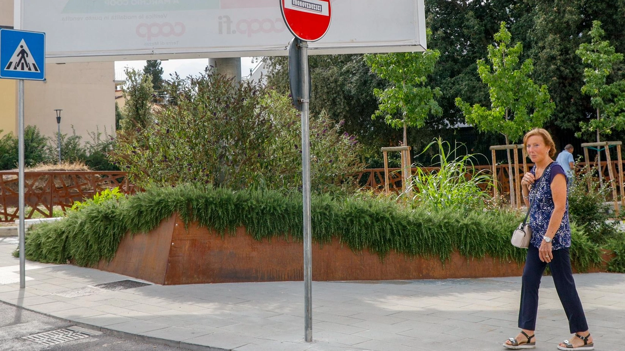 Il grande cartellone pubblicitario all’angolo tra via Burchietti e via Aleardi (Germogli) Il grande cartellone pubblicitario all’angolo tra via Burchietti e via Aleardi (Germogli)