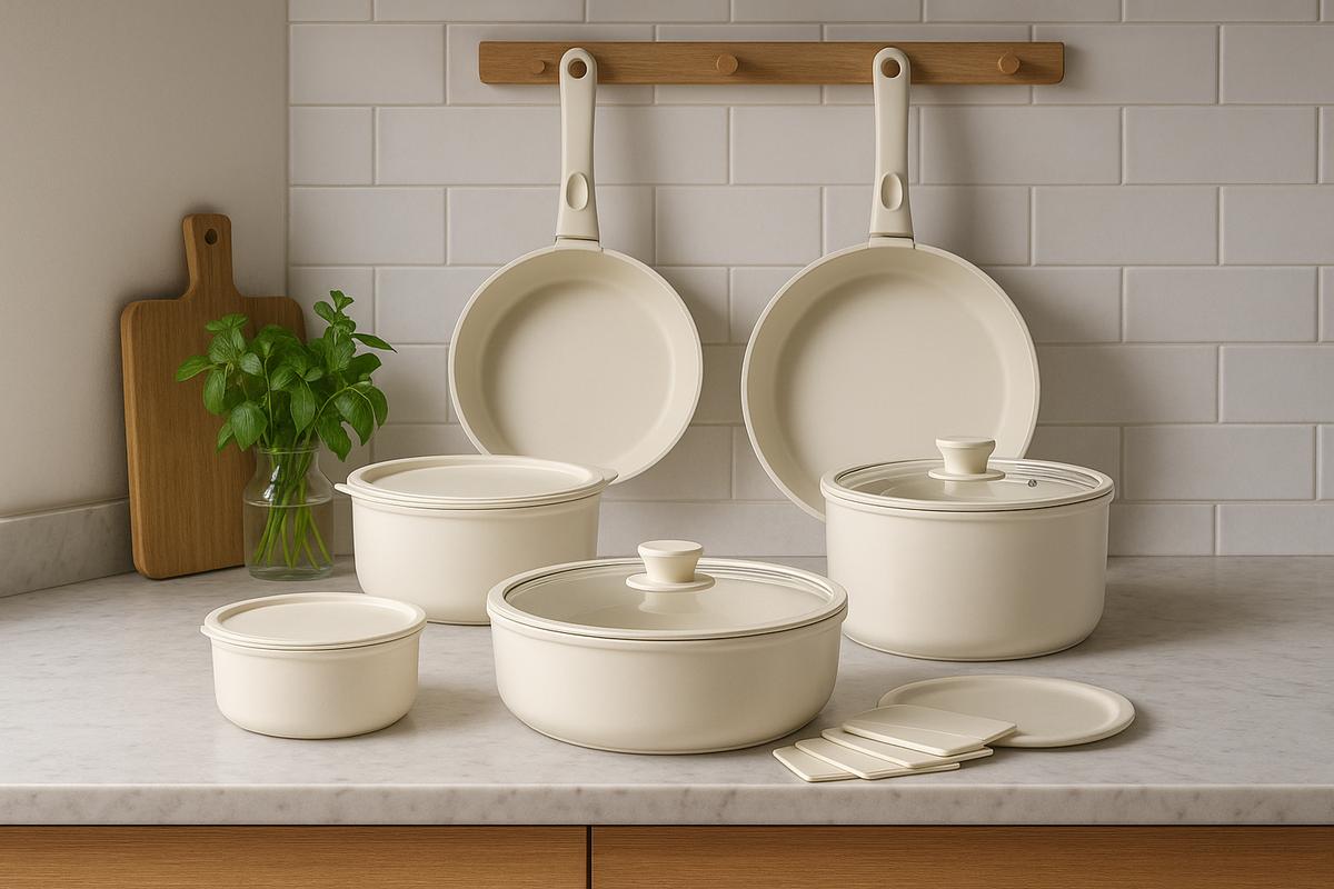 Con questo set di padelle e pentole in ceramica cucini sano e spendi pochissimo