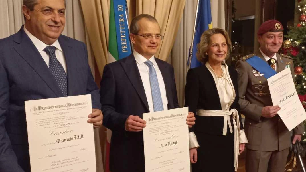 La consegna delle onorificenze al merito della Repubblica La consegna delle onorificenze al merito della Repubblica