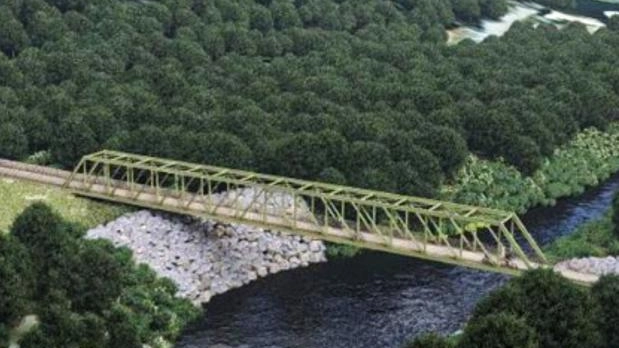 Il colore verde degli elementi è stato scelto per integrarsi armoniosamente con il paesaggio circostante
