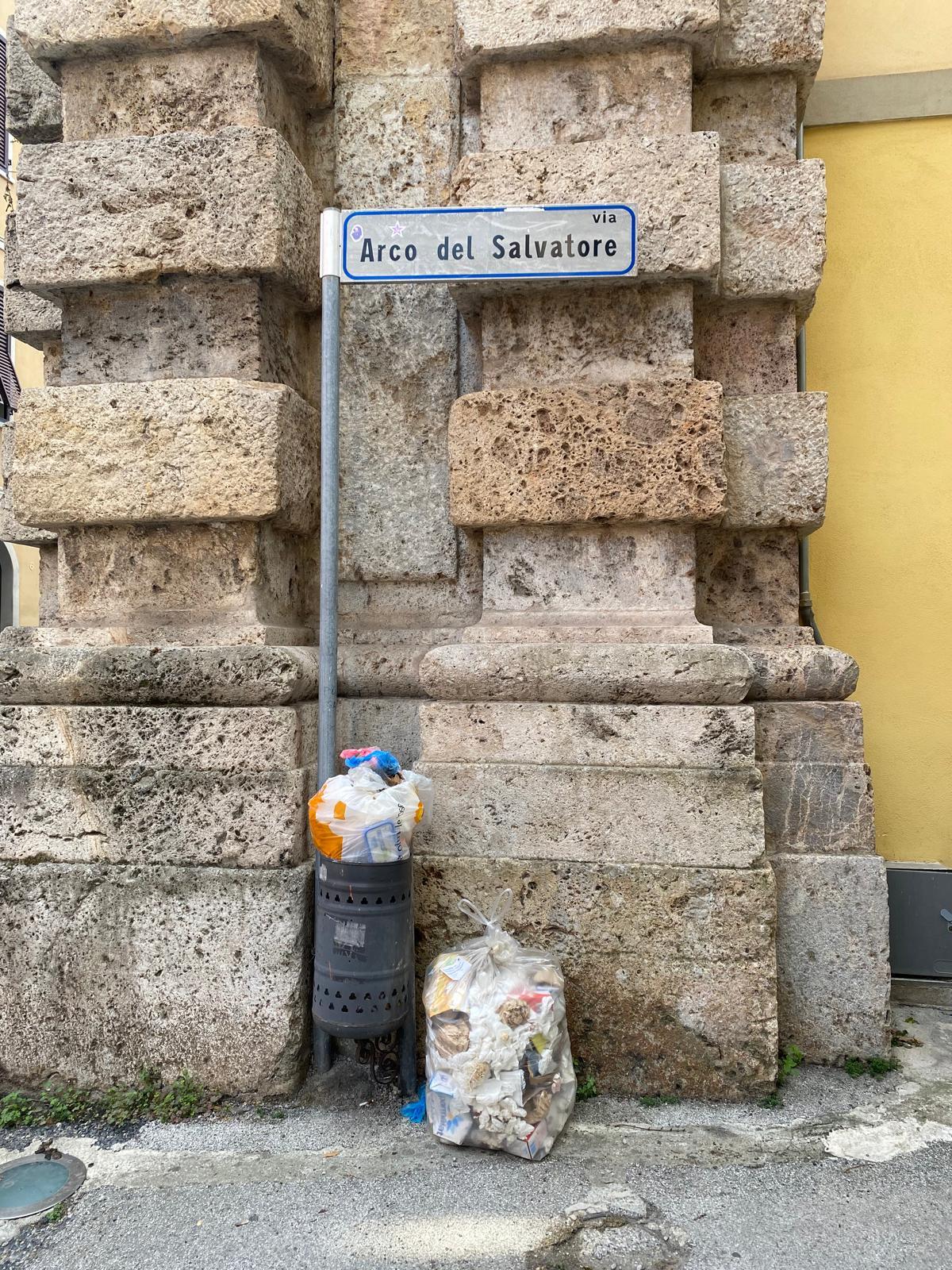 Cestini accanto a fontane e monumenti. La protesta di esercenti e residenti di Massa Cestini accanto a fontane e monumenti. La protesta di esercenti e residenti di Massa