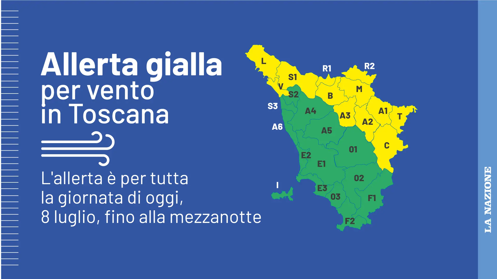 Venti fino a 100 all’ora, mari mossi: Toscana, scatta una nuova allerta gialla