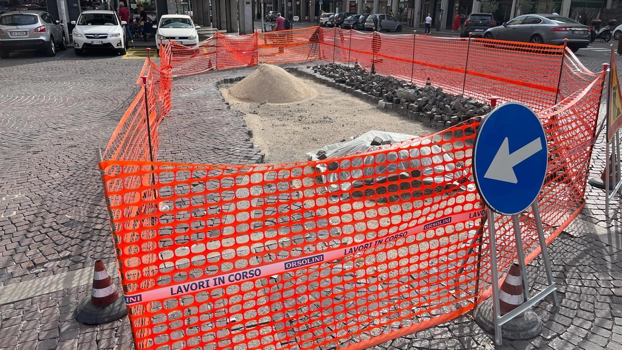L’area dei lavori contestati, a Piazza Ridolfi L’area dei lavori contestati, a Piazza Ridolfi