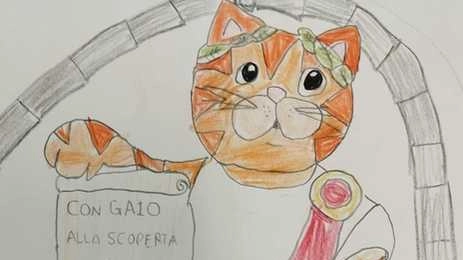 Il gatto Gaio disegnato dagli alunni della 5 C