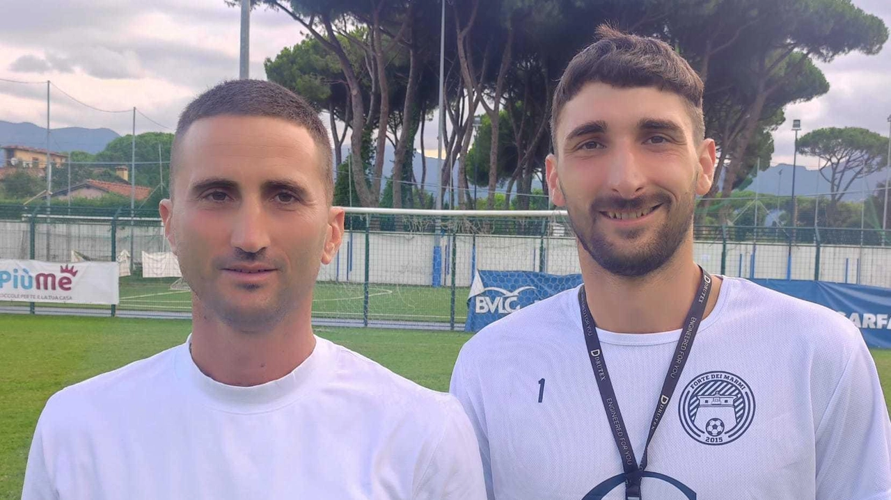 La nuova coppia emergente che da quest’anno è alla guida del Forte dei Marmi: il direttore sportivo Gabriele Panizzi e il mister Yuri Papi