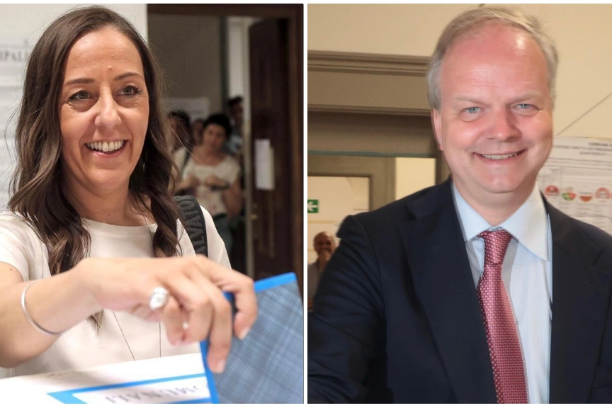 Sara Funaro e Eike Schmidt. I due rappresentati rispettivamente di centrosinistra e centrodestra si sfiderebbero al ballottaggio secondo gli exit poll Rai