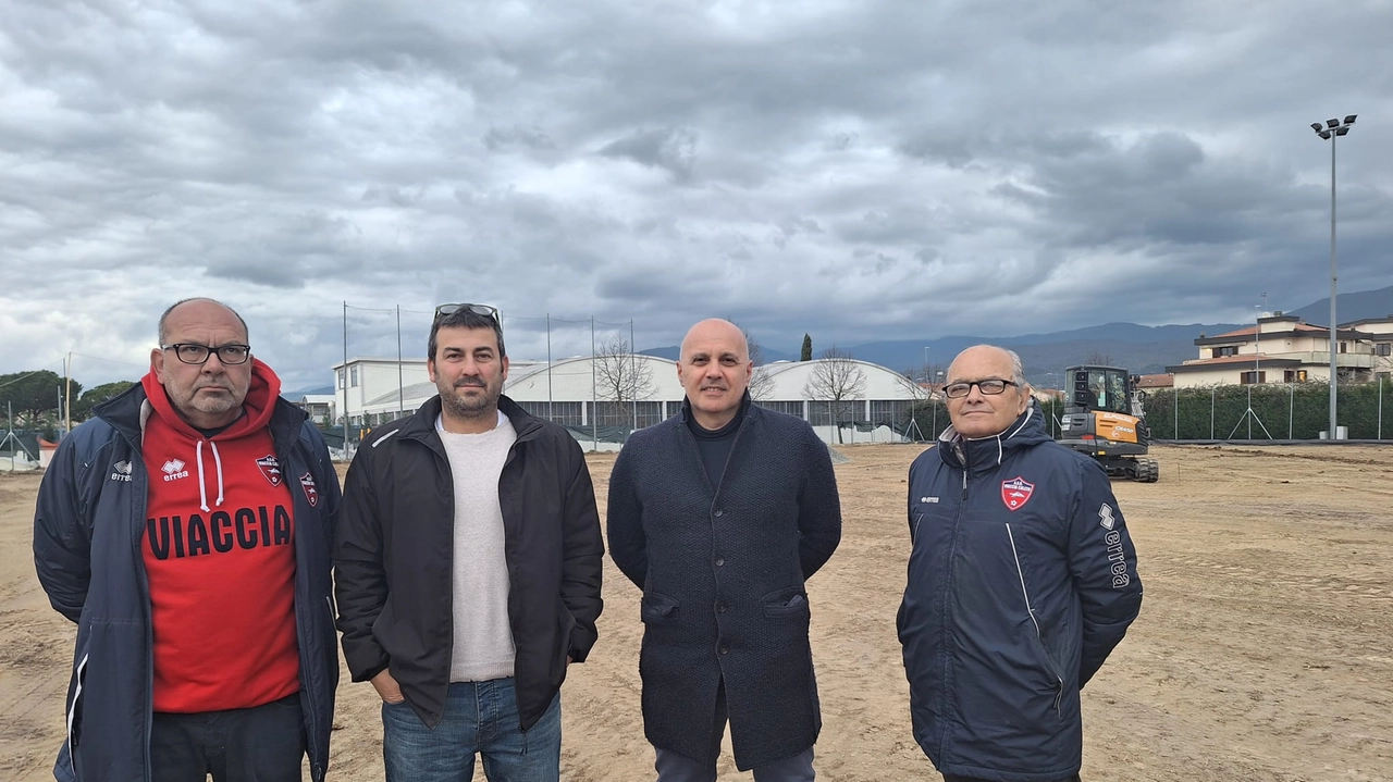 I lavori al campo Ribelli di Viaccia