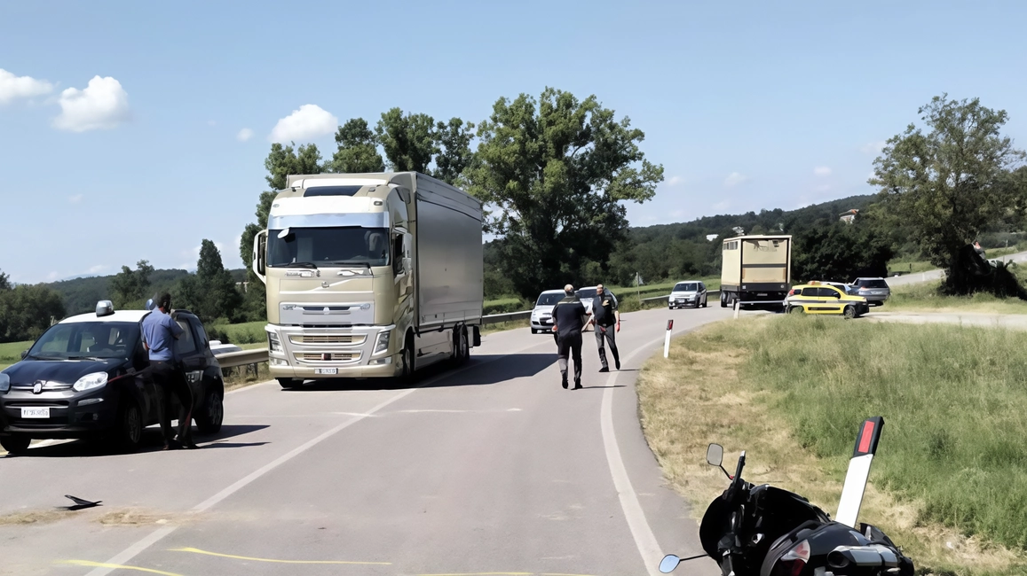 Il luogo dell’incidente sulla 73 Il luogo dell’incidente sulla 73