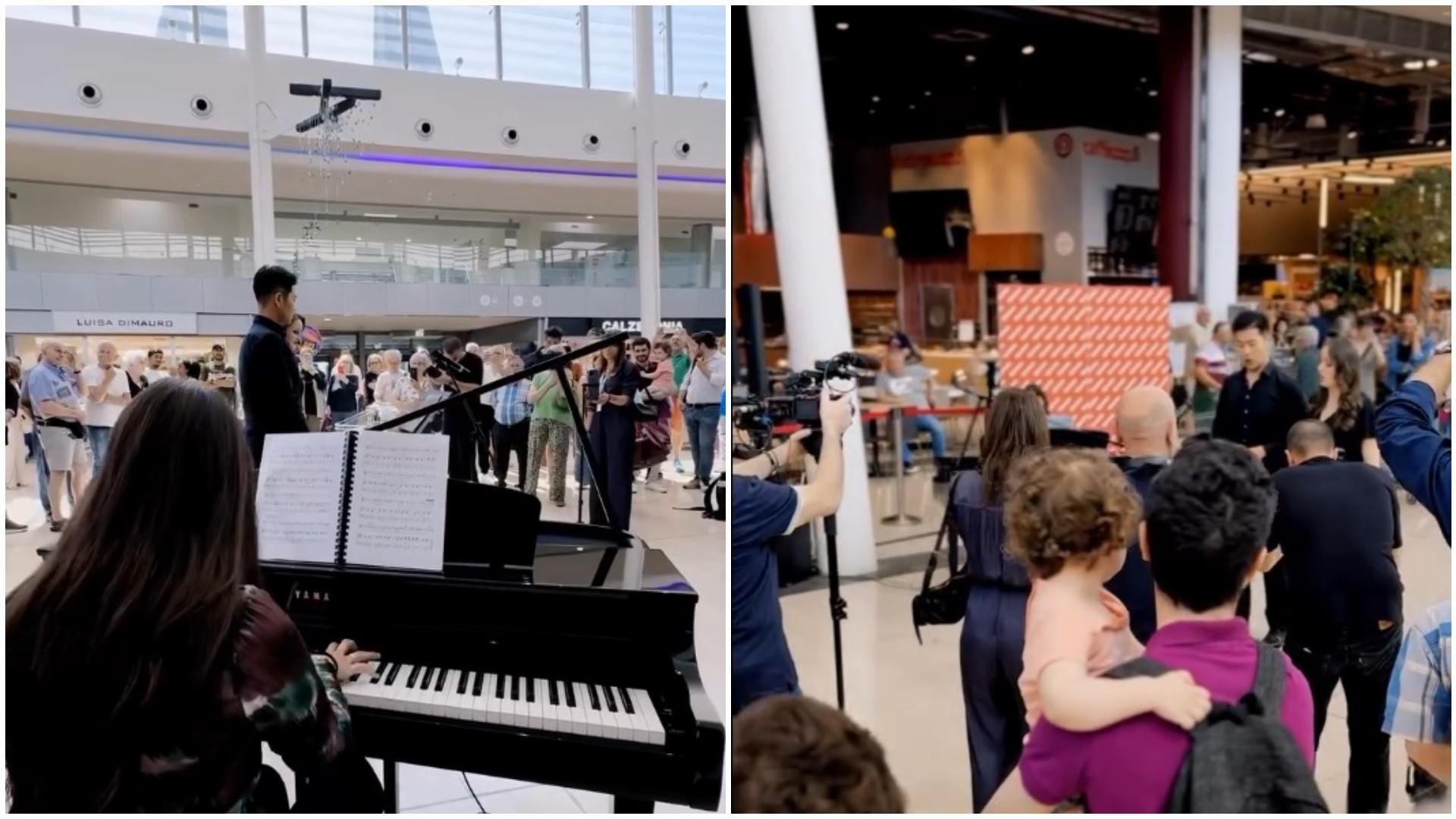 festa della repubblica il flash mob l inno di mameli al centro commerciale
