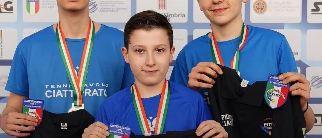 Ciatt Prato trionfa ai Campionati Italiani Giovanili di Tennistavolo