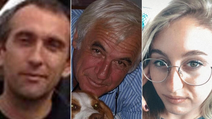 Nella combo, le tre vittime dell'incidente nel tratto aretino dell'A1. Da sx Gianni Trappolini, Franco Lovari e Giulia Santoni Nella combo, le tre vittime dell'incidente nel tratto aretino dell'A1. Da sx Gianni Trappolini, Franco Lovari e Giulia Santoni