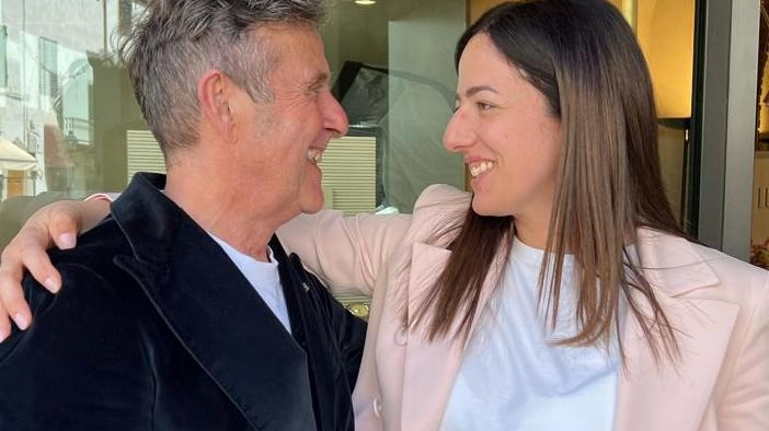 Azzurra del Sarto con il padre Azzurra del Sarto con il padre