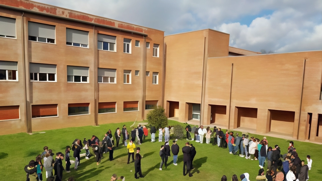 Gli studenti dell’Artistico nel giardino dell’istituto dove sarà realizzato il progetto Gli studenti dell’Artistico nel giardino dell’istituto dove sarà realizzato il progetto