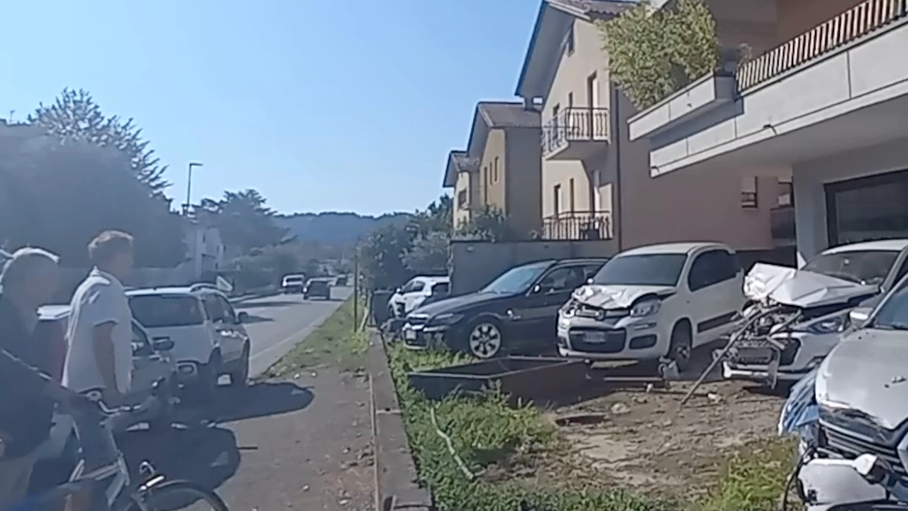 Alcune delle auto danneggiate nella concessionaria del quartiere Casella Alcune delle auto danneggiate nella concessionaria del quartiere Casella
