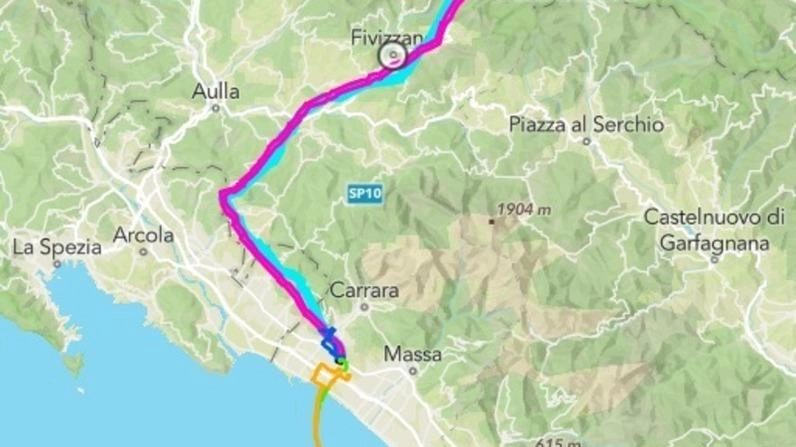 La mappa dell’intervento che attraverserà la Lunigiana per arrivare a Marina di Massa La mappa dell’intervento che attraverserà la Lunigiana per arrivare a Marina di Massa