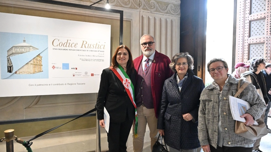 L'inaugurazione della mostra sul Codice Rustici a Palazzo Vecchio
