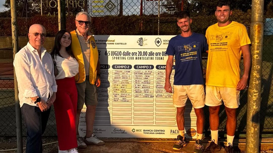 Maratona di tennis per aiutare la Società Soccorso Pubblico