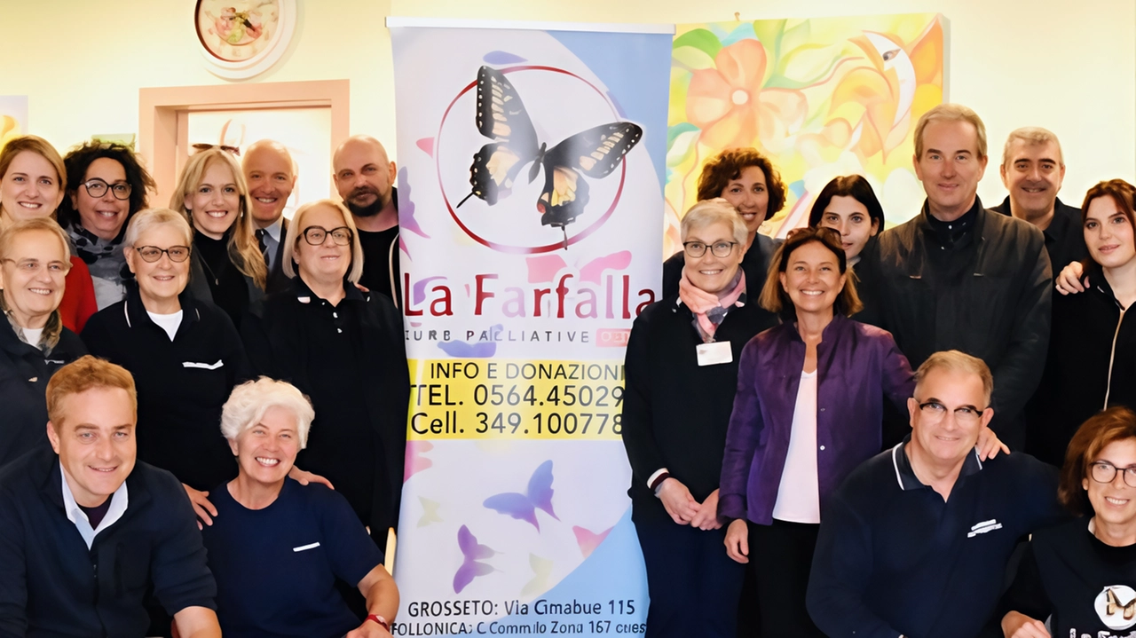 Alcuni dei volontari de «La Farfalla» quotidianamente impegnati in modo gratuito per l’assistenza fisica e psicologica dei pazienti oncologici e dei loro familiari Alcuni dei volontari de «La Farfalla» quotidianamente impegnati in modo gratuito per l’assistenza fisica e psicologica dei pazienti oncologici e dei loro familiari