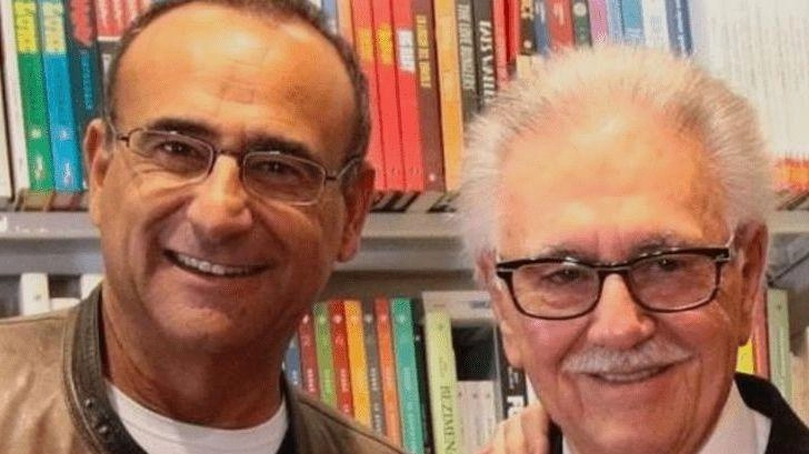 Carlo Conti insieme al fondatore della Vegastar, Fernando Capecchi, di Pistoia