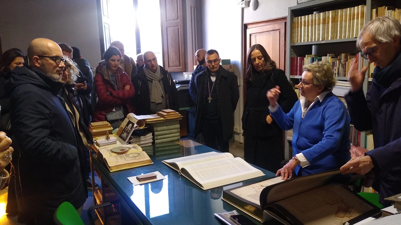 Un momento della visita Un momento della visita