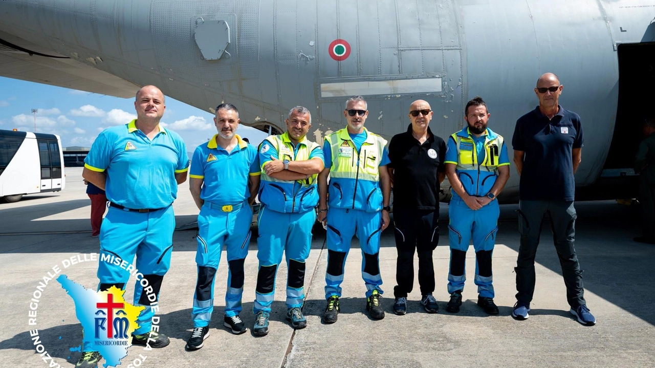 I volontari, pisani e toscani sono partiti mercoledì scorso dall’aeroporto militare della 46ª Brigata Aerea di Pisa I volontari, pisani e toscani sono partiti mercoledì scorso dall’aeroporto militare della 46ª Brigata Aerea di Pisa