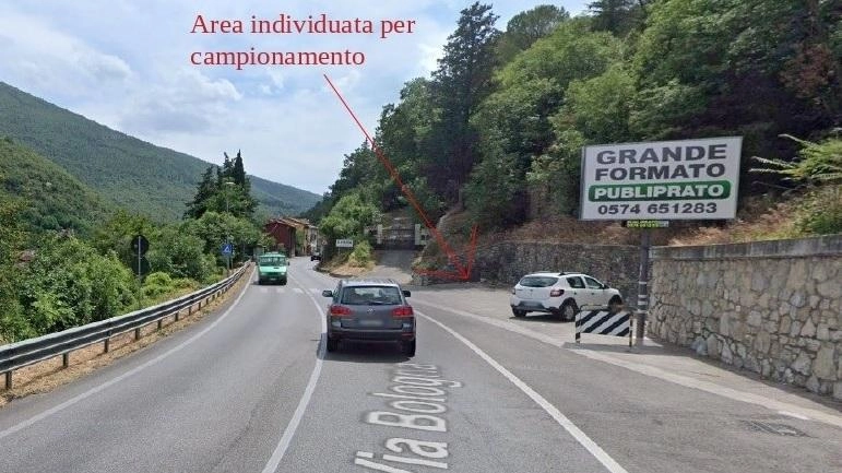 Il luogo, sulla 325, in cui saranno svolte le interviste a campione ai conducenti Il luogo, sulla 325, in cui saranno svolte le interviste a campione ai conducenti