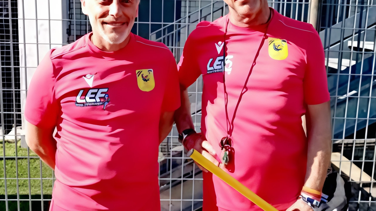L’allenatore dei Giovanissimi B. Ricchi (a destra) col vice Moretti