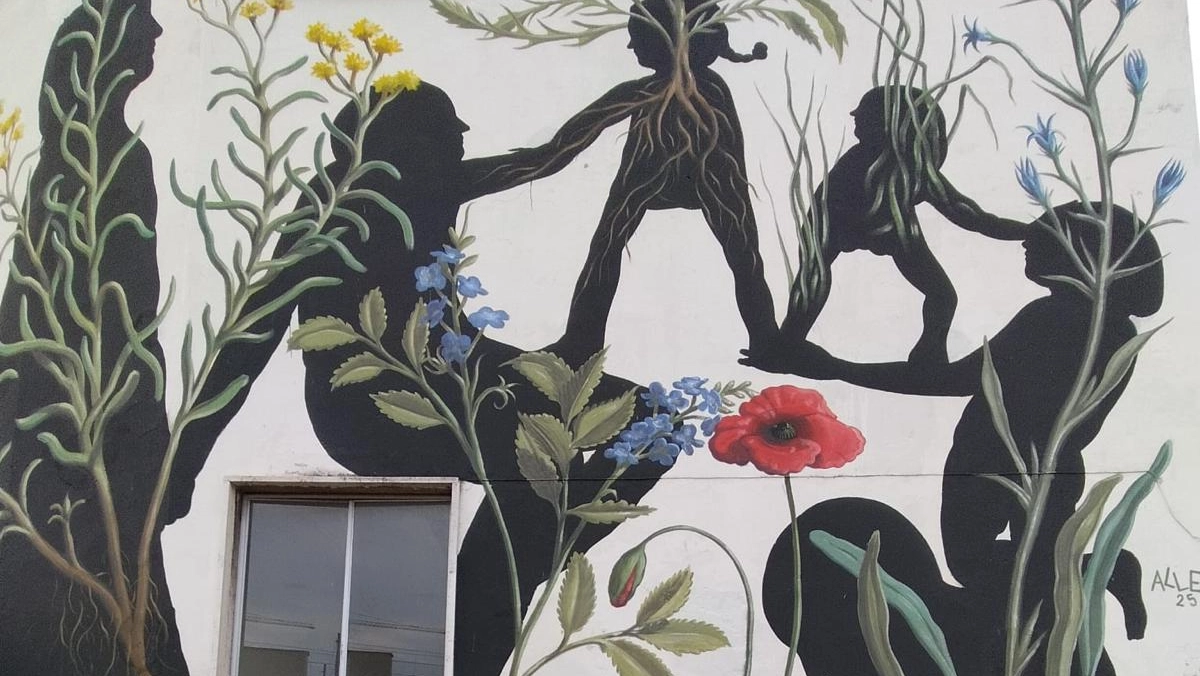 Il murale ispirato alle relazioni umane Il murale ispirato alle relazioni umane