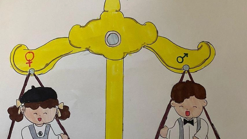 LA VIGNETTA La “bilancia“ dovrebbe segnare la. parità fra uomo e donna LA VIGNETTA La “bilancia“ dovrebbe segnare la. parità fra uomo e donna