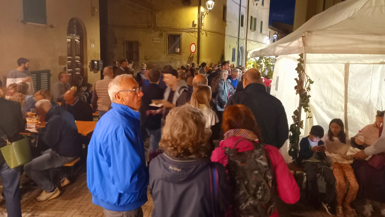 La folla radunatasi per la festa La folla radunatasi per la festa