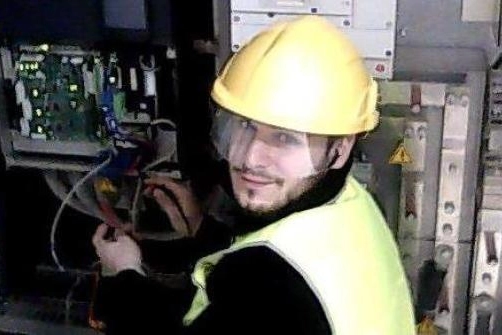 Alessandro D'Andrea in una foto scattata mentre lavorava