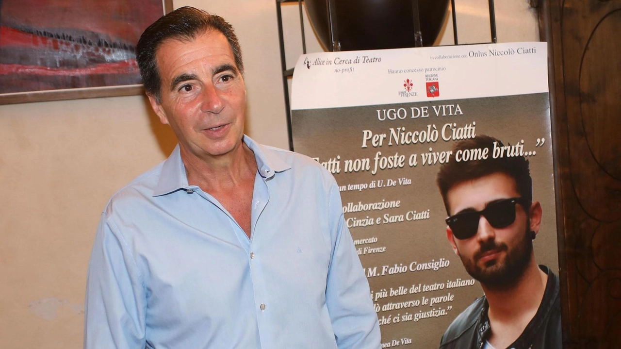 Il padre di Niccolò, Luigi Ciatti, durante un’iniziativa per ricordare il figlio
