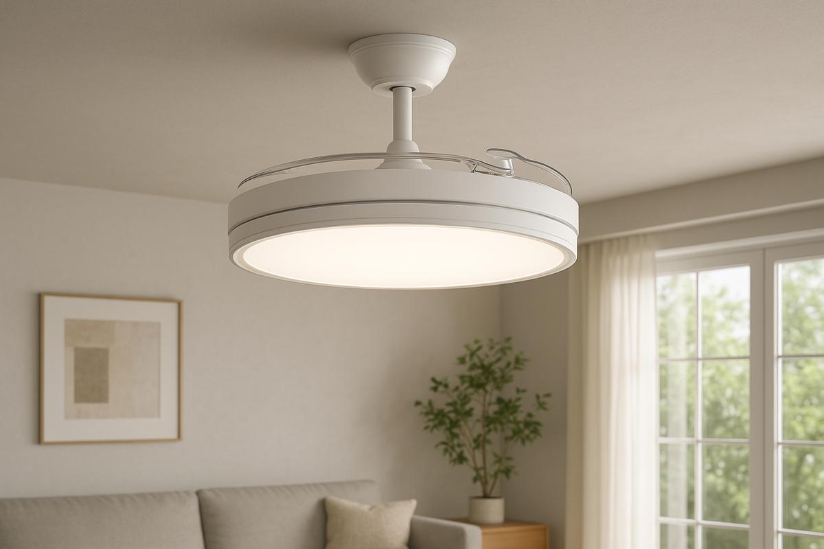 lampadario ventilatore con pale retrattili comfort e design sotto i 100 euro