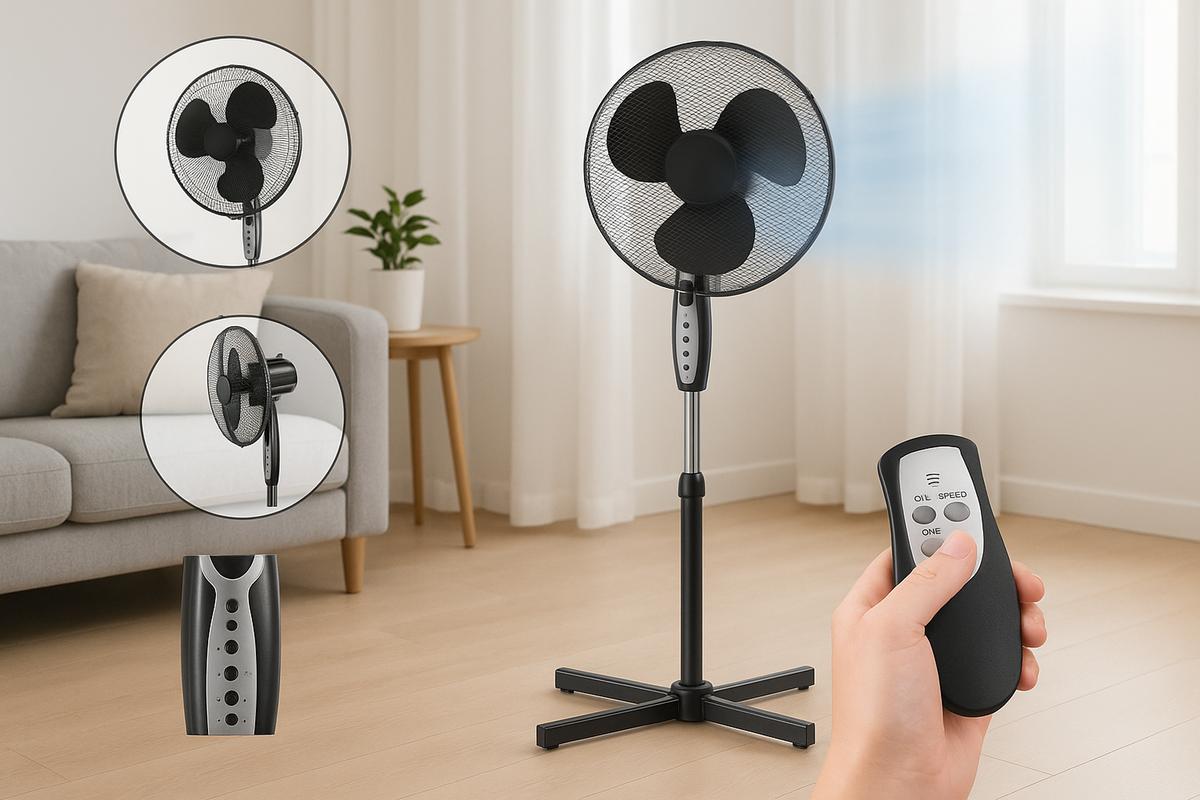 Ventilatore a piantana da 50W: sconfiggi il caldo con meno di 30 euro