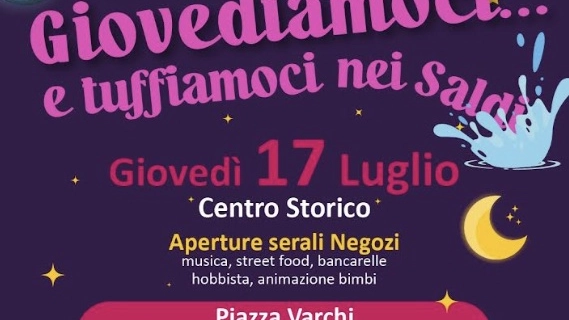 “Giovediamoci” e “Varchi d’Estate”: shopping e musica nel centro storico di Montevarchi
