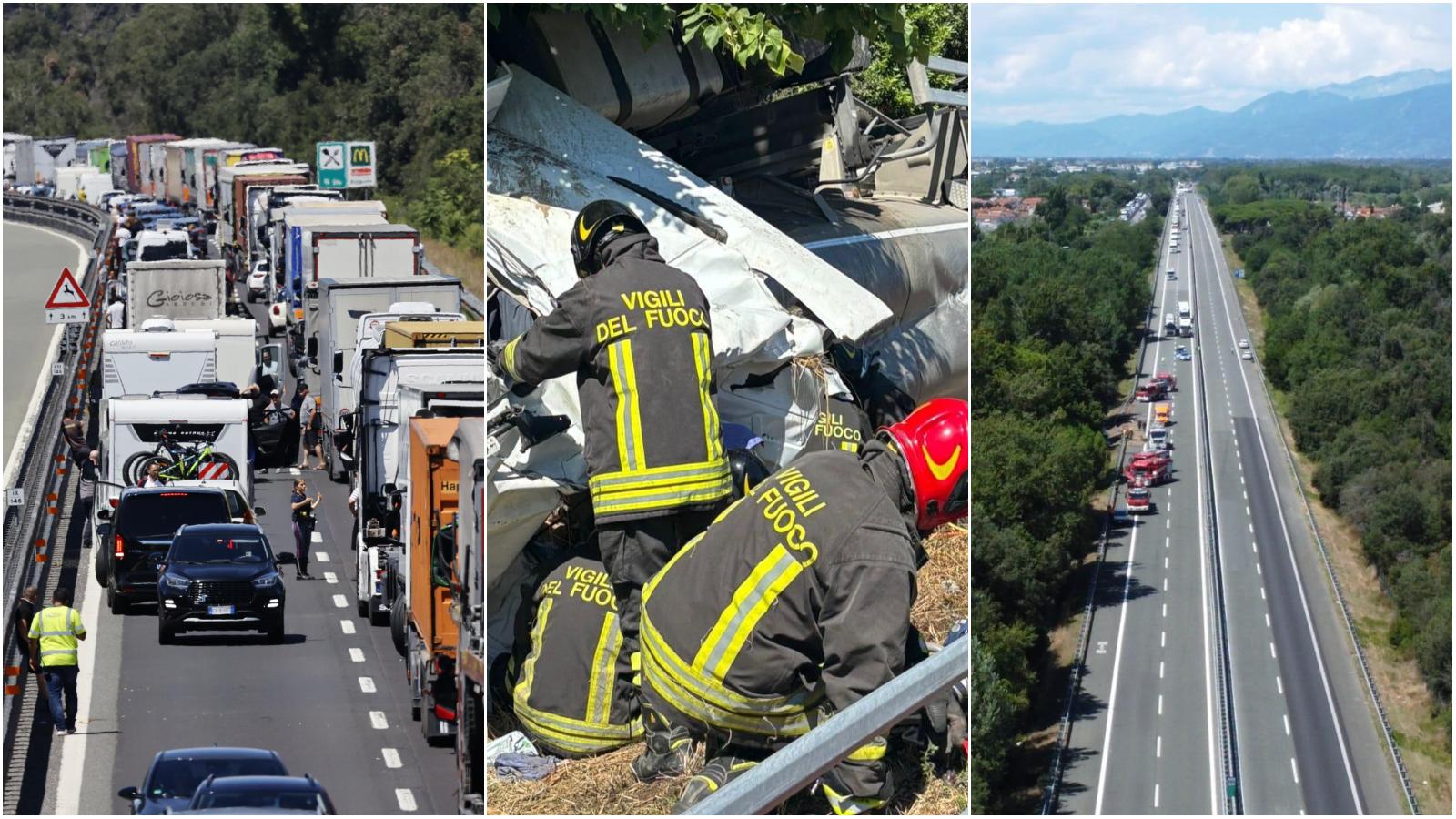 Incidente A12 oggi, cisterna si ribalta e manda in tilt il traffico. Riaperto un tratto: la situazione