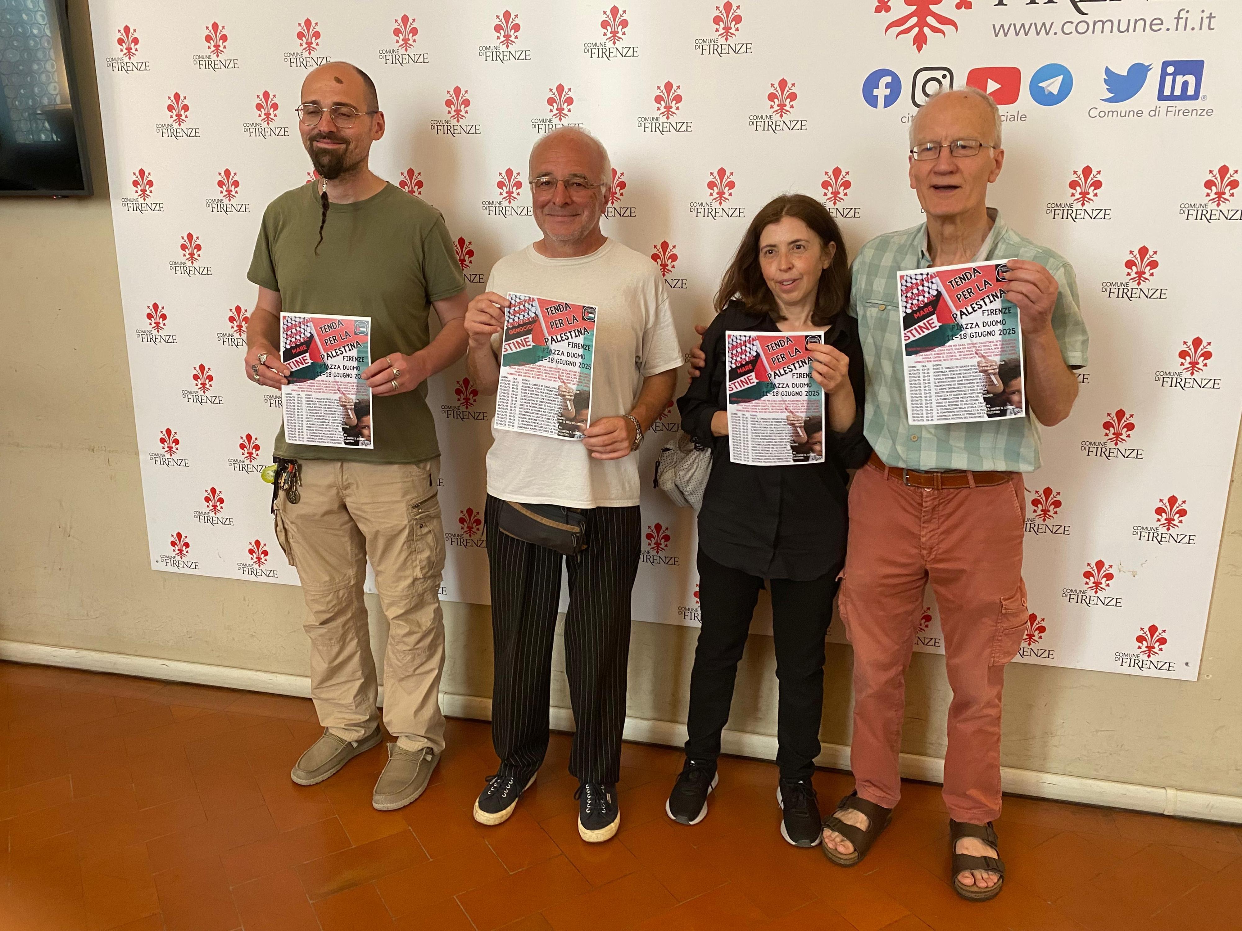 A Firenze presidio permanente pro Palestina sotto la sede della Regione Toscana