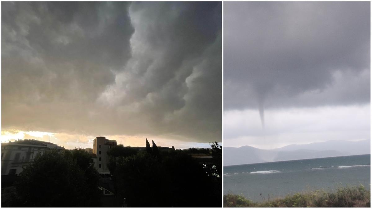 maltempo toscana una tromba marina avvistata sulla costa grossetana fulmini da far paura e temporali nell8217entroterra