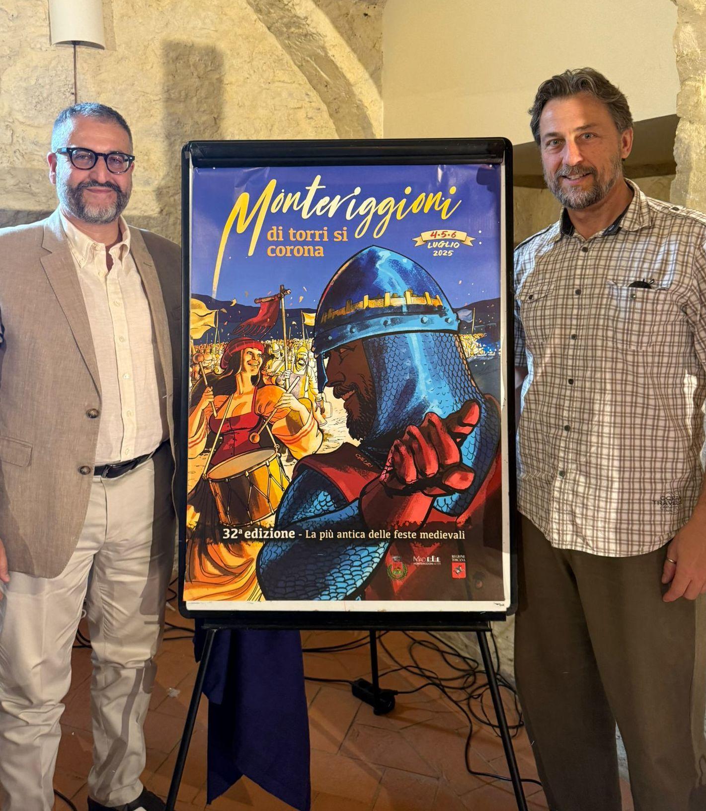 Monteriggioni di torri si corona. Il manifesto giocoso di Caluri: "Qui il presente si lega al passato" Monteriggioni di torri si corona. Il manifesto giocoso di Caluri: "Qui il presente si lega al passato"
