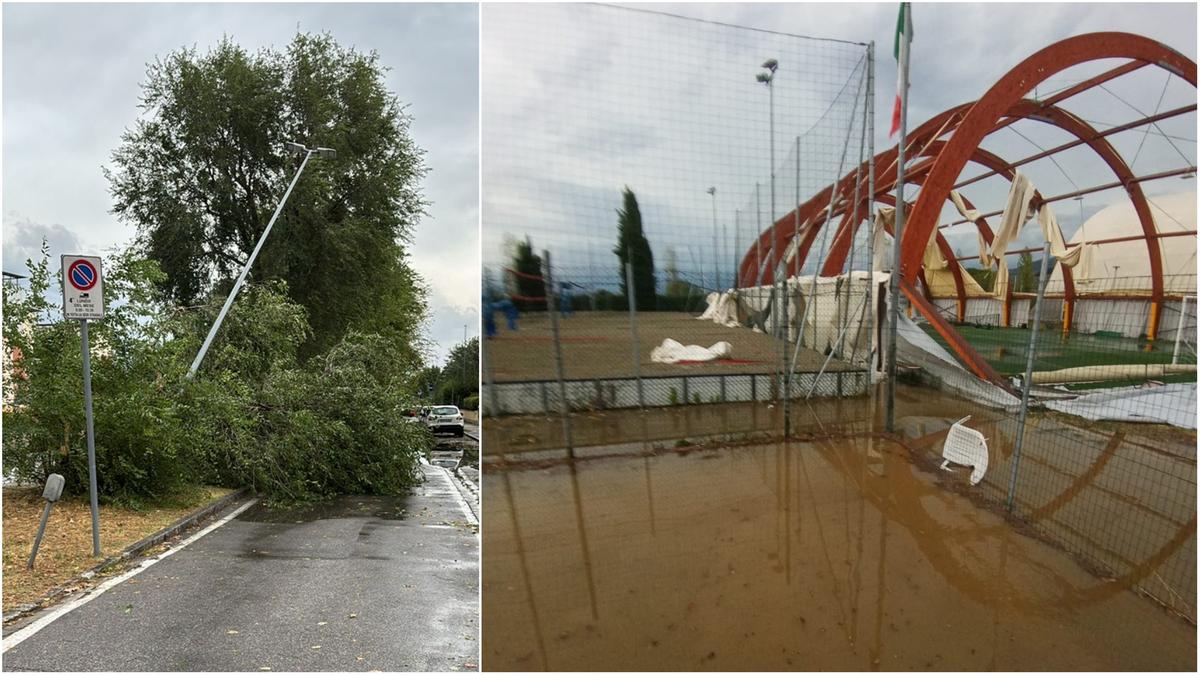 Bufera su Prato e provincia, danni e allagamenti