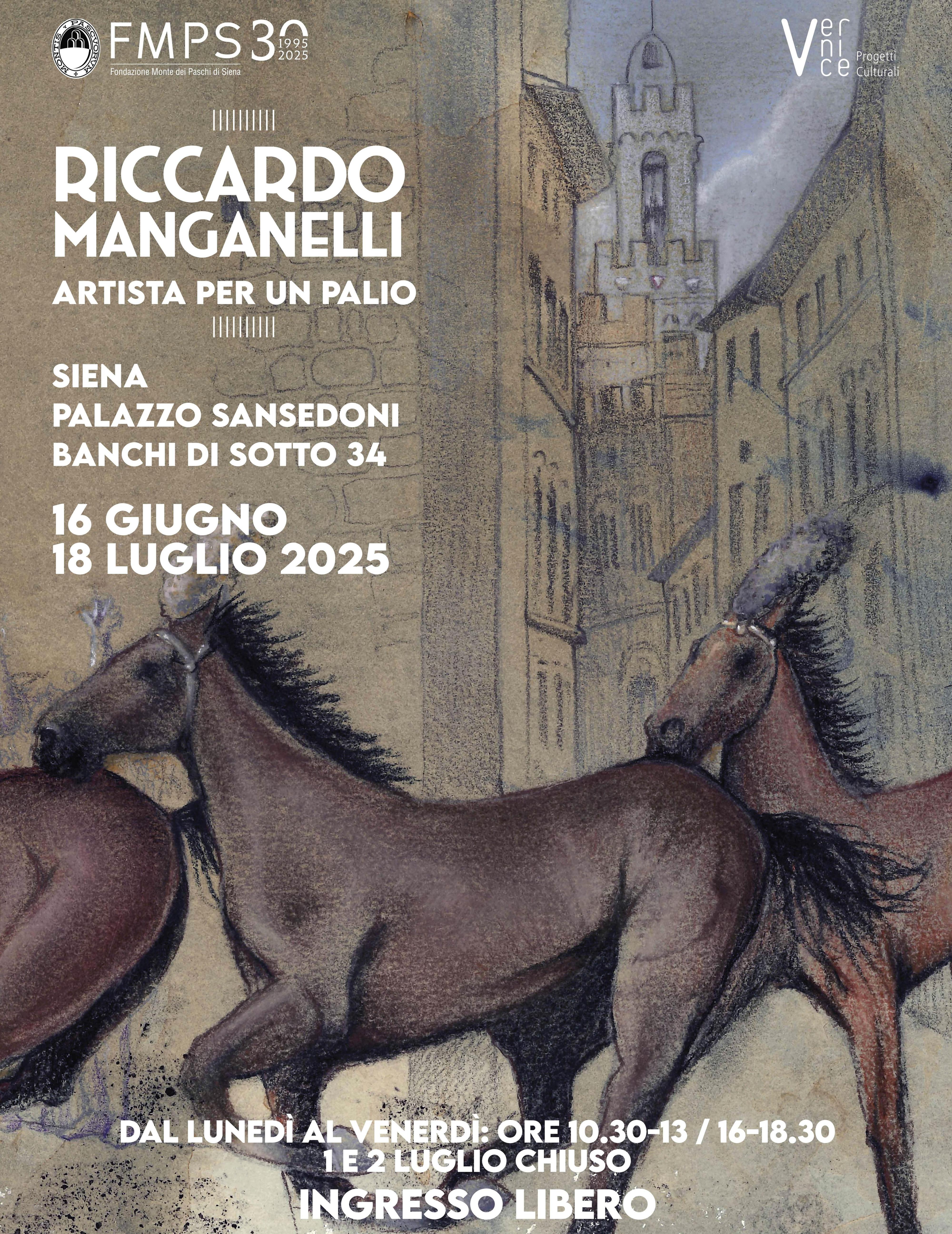 Riccardo Manganelli ’Artista per un Palio’ a Palazzo Sansedoni Riccardo Manganelli ’Artista per un Palio’ a Palazzo Sansedoni