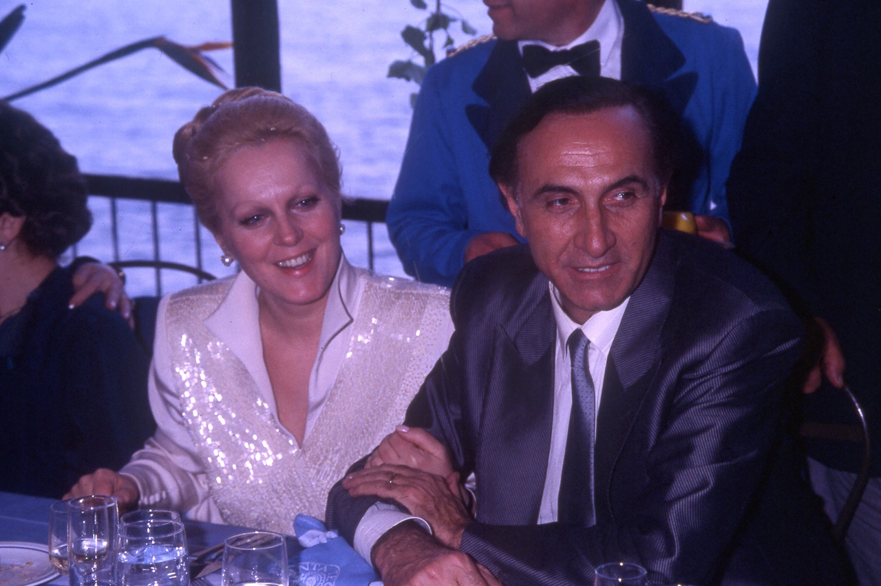 Pippo Baudo nel 1986 a Militello Val di Catania per il matrimonio con Katia Ricciarelli