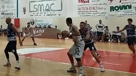 Una fase del match tra Virtus Certaldo e Rosignano dove i valdelsani hanno superato gli avversari