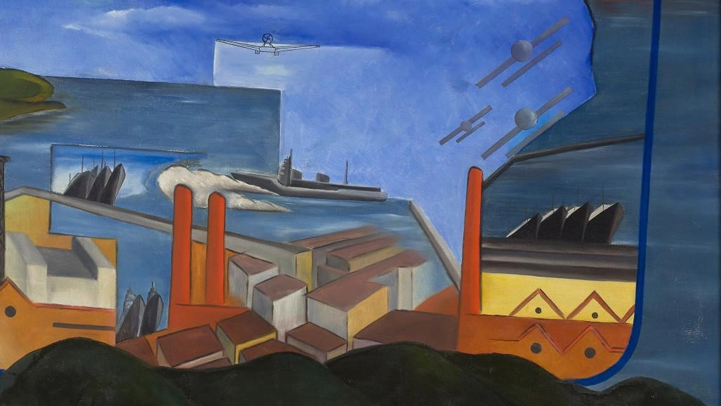 Un particolare dell’opera ’Muggiano-La Spezia-Cadimare’ di Pippo Oriani Un particolare dell’opera ’Muggiano-La Spezia-Cadimare’ di Pippo Oriani