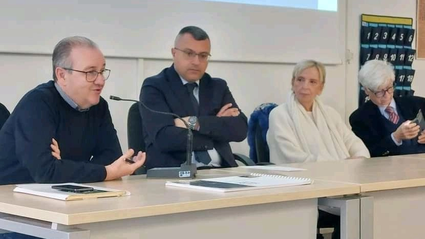 L’annuncio al «Don Lazzeri»: da sinistra Dalle Luche, Fiorillo, Pagliucco Salvemini e Carli
